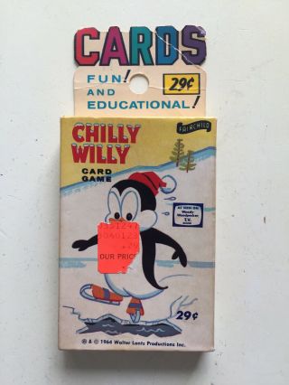 1964 Chilly Willy Card Game Walter Lantz Old Stock