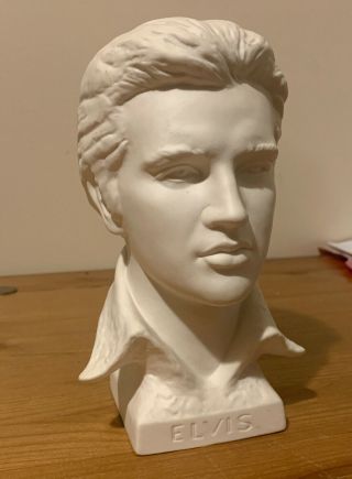 Goebel Elvis Presley White Bust Statue Figurine Goebel Bavaria Germany Boxcar
