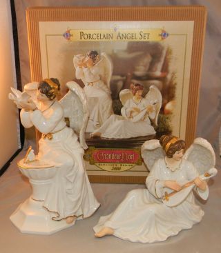 Porcelain Angel Set " Grandeur Noel " Collector 