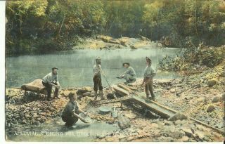 Australia Postcard - Alluvial Sluicing For Gold In North Qld,  1900 