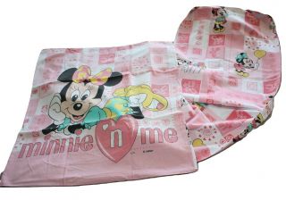Vintage Disney CTI Pink Minnie Duvet cover,  Pillowcase Cute Twin Bed 2