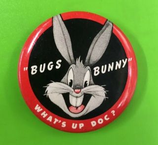 Vtg Bugs Bunny What’s Up Doc 1959 Bijou Warner Bros Looney Toons Pinback Button