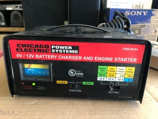 Vintage Car Auto Chicago Electric Power Systems 6 & 12 Volt Battery Charger