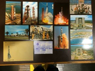 Nasa Kennedy Space Center Tour Ticket 11 Postcards And Space Center Envelope