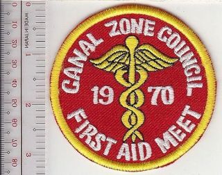Canal Zone Boy Scouts Bsa First Aid Meet 1970 Cz Council,  Panama 3.  25 Inches Dia