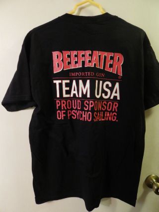 Beefeater Imported Gin Team Usa Psycho Sailing [size: L - Xl] T - Shirt Ltd.  Promo