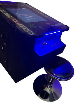 Classic Arcade Machine Cocktail Table 60 Games - Stools - LED LIGHTS 2