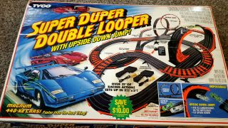 Duper Double Looper,  Tyco,  Vintage,  440 - X2 Slot Cars Racing Set Track
