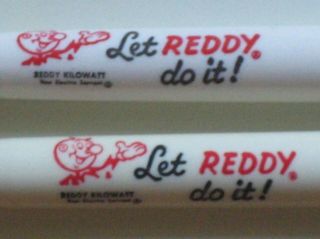 Reddy Kilowatt Pen And Pencil Set Let Reddy Do It Scripto Advertising Vintage