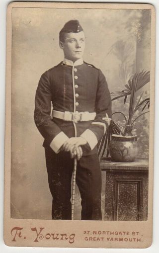 Military Cdv Photo Of A Soldier Of An Unidentified Regiment & A Marksman C.  1900