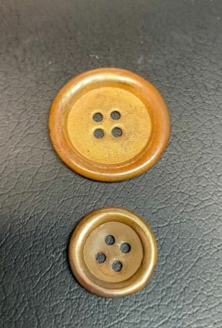 Vintage Brass 4 Hole Buttons Raised Rim 5/8 - 7/8 "