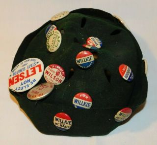 Vintage Set Of 21 Political Pinback Pins Willkie Condon State Senator