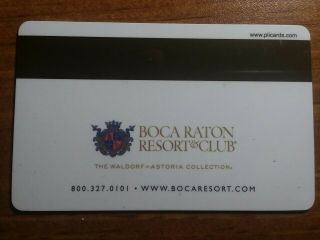 Hotel Room Key Card Waldorf Astoria Boca Raton Resort & Club