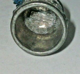 A PEWTER STEPHEN FROST HAND PAINTED THIMBLE - - A FROG - - 3