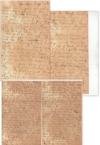 Very Old Four Page Letter From London (6973