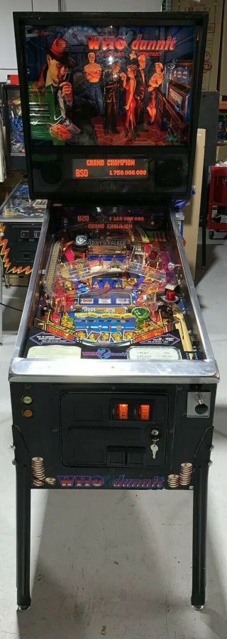 Who Dunnit Pinball Machine By Bally 1995