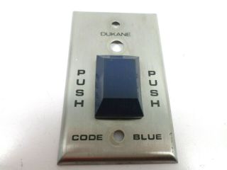 Vintage Dukane Metal Nurse Code Blue Push Button Cover Hard To Find
