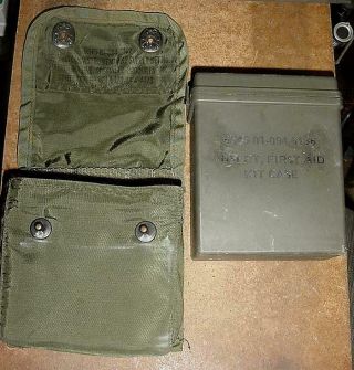 Us Military First Aid Kit With Contents And Belt Pouch