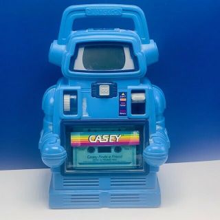 Robot Toy Vintage Battery Operated Droid Tomy Playskool Casey Cassette Tape 1985