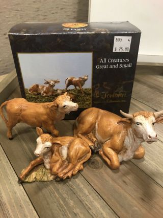 Fontanini Ox Family 5 " All Creatures Great & Small Roman Italy Nativity W/box