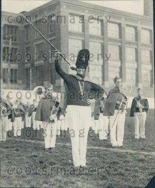 1928 Pretty Drum Majorette M J Davies Allentown High School Pa Press Photo