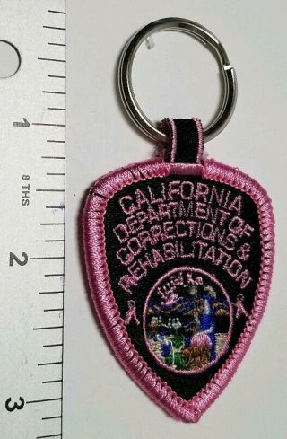 Pink Cdcr Patch Keychain Corrections Ca