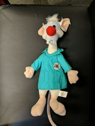 Animaniacs - Pinky & the Brain - Plush Stuffed Toy - Acme Lab Coats 1997 2