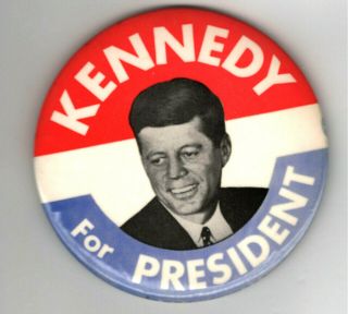 Vintage Political Pin 1960 John F Kennedy Pin Jfk Pin 3 1/2 "