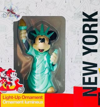 Disney Minnie Mouse Statue Of Liberty Light Up Christmas Ornament York 2019
