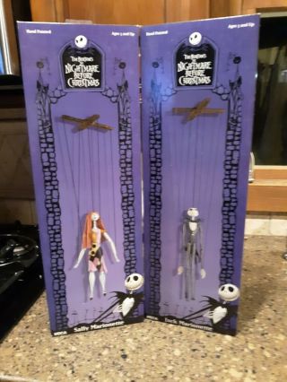 Rare Nightmare Before Christmas Jack And Sally Marionette Neca Limited