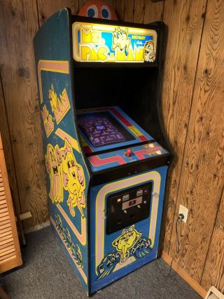 Ms Pacman Arcade Game Machine Unrestored With Two It’s Abc Speed Kit