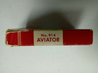 Vintage Aviator Poker Size Playing Cards RED Deck and Missing 2 cards. 2