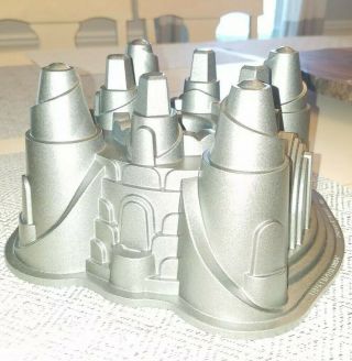Nordic Ware Palace Royale Castle Bundt Cake Pan 10 Cup Heavy Cast Aluminum