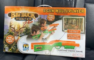 Rare 2 - Gun,  Big Buck Hunter Pro Tv Plug N Play Shotgun Hunting Arcade Jakks,