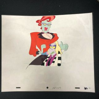 Beetlejuice Production Animation Cel & Drawing Green Lady