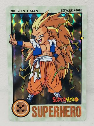 Dragon Ball Z Superhero Gotenks Prism Sticker Card