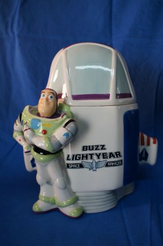 Buzz Lightyear Spaceship Ceramic Cookie Jar Figurine Disney Toy Story 22803