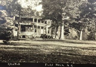 Old Real Photo Postcard Rppc The Argyle House Flat Rock North Carolina Henderson