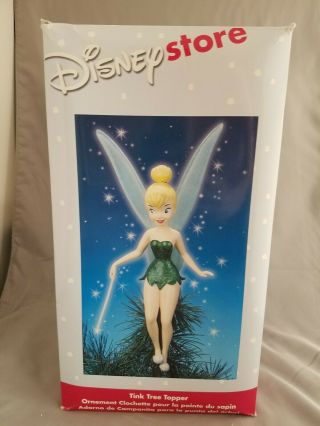 Disney Store Tink Tinkerbell Tree Topper Christmas Fairy Green Holiday Decor