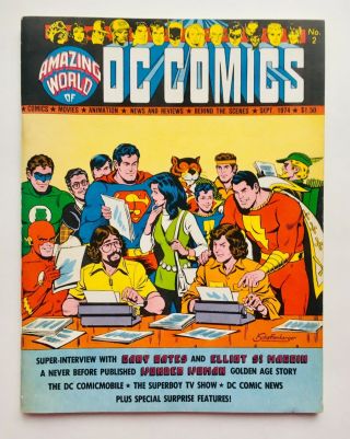 World Of Dc Comics 2 1974 White Pages.  Perfect Quality 9.  4,