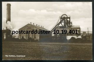 401 - Northern Ireland Coalisland 1910s Colliery.  Mining.  Real Photo Postcard