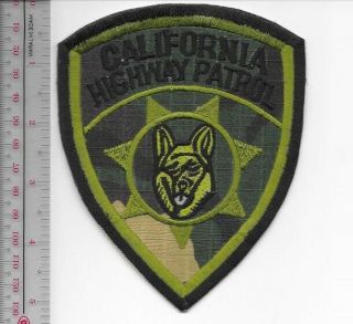 K - 9 Police California Highway Patrol Canine Unit Officer & Dog Team Camo