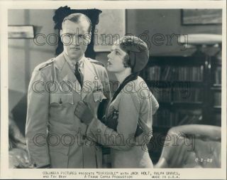 1931 Actors Jack Holt Fay Wray In Dirigible 1930s Press Photo