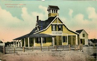 A View Of The U.  S.  Life Saving Station,  Ocean City,  Jersey Nj