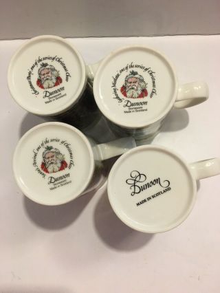 Dunoon Christmas Cheer Made In Scotland Holiday Mugs Set Of 4 EUC 2