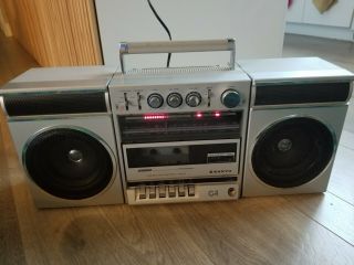 Vintage Sanyo C1 Boombox,  Cassette Player Ghettoblaster Radio Great