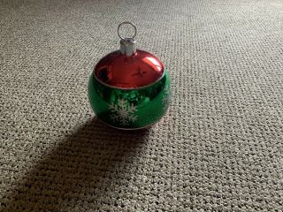 Vintage Christmas Ornament Shaped Cookie Jar Made By Teleflora Very Good Cond