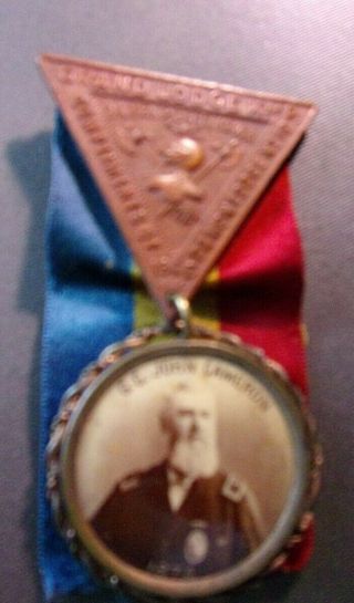 Antique Knights Of Phythias 1874 G.  C.  John Cameron Military Iowa Badge Picture