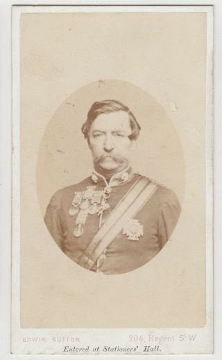 Military Cdv - Robert Napier,  1st Baron Napier Of Magdala,  Indian Army Officer