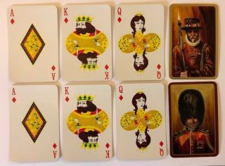 8 Vintage Playing Card Royalty/yeomen 2 Back Designs Diamond Court Cards